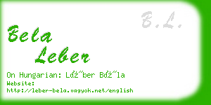 bela leber business card